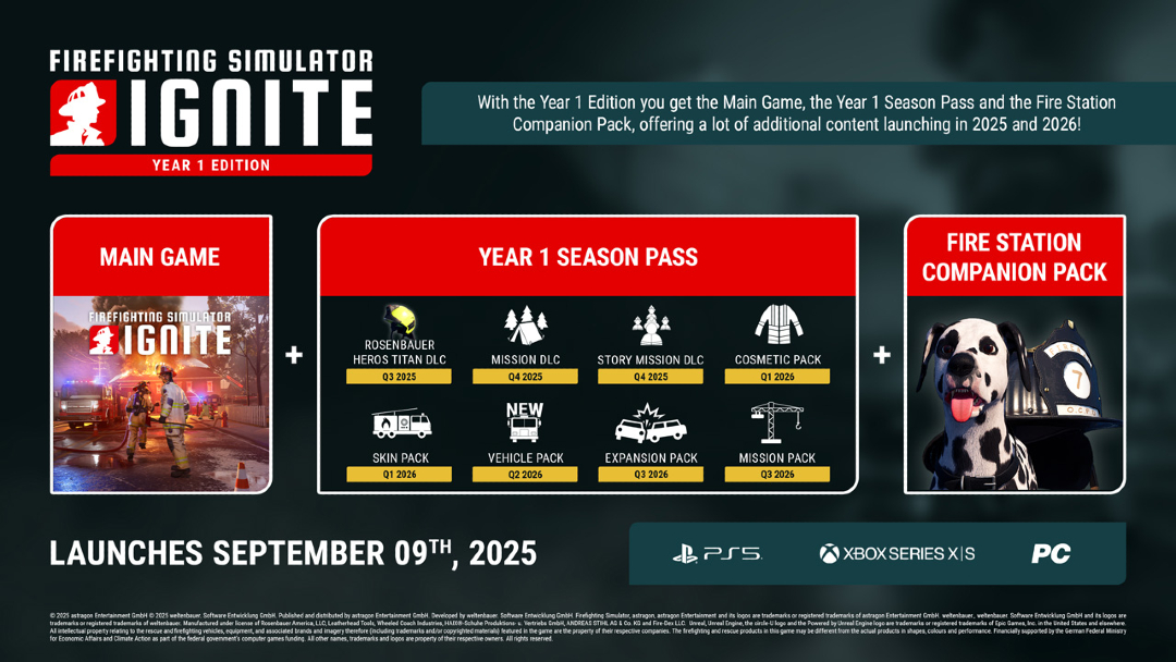 Firefighting Simulator: Ignite ya disponible en formato físico para PlayStation 5 y Xbox Series X|S