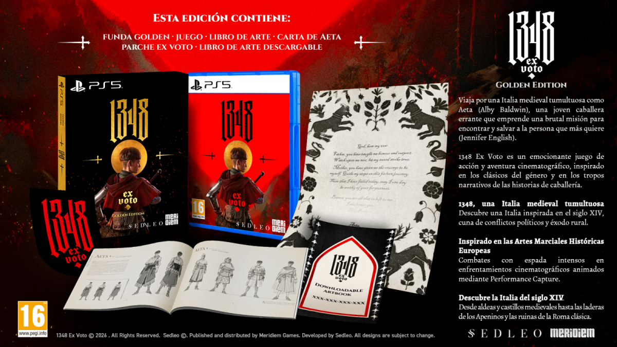 Meridiem presenta las ediciones físicas de 1348 Ex Voto para PlayStation 5